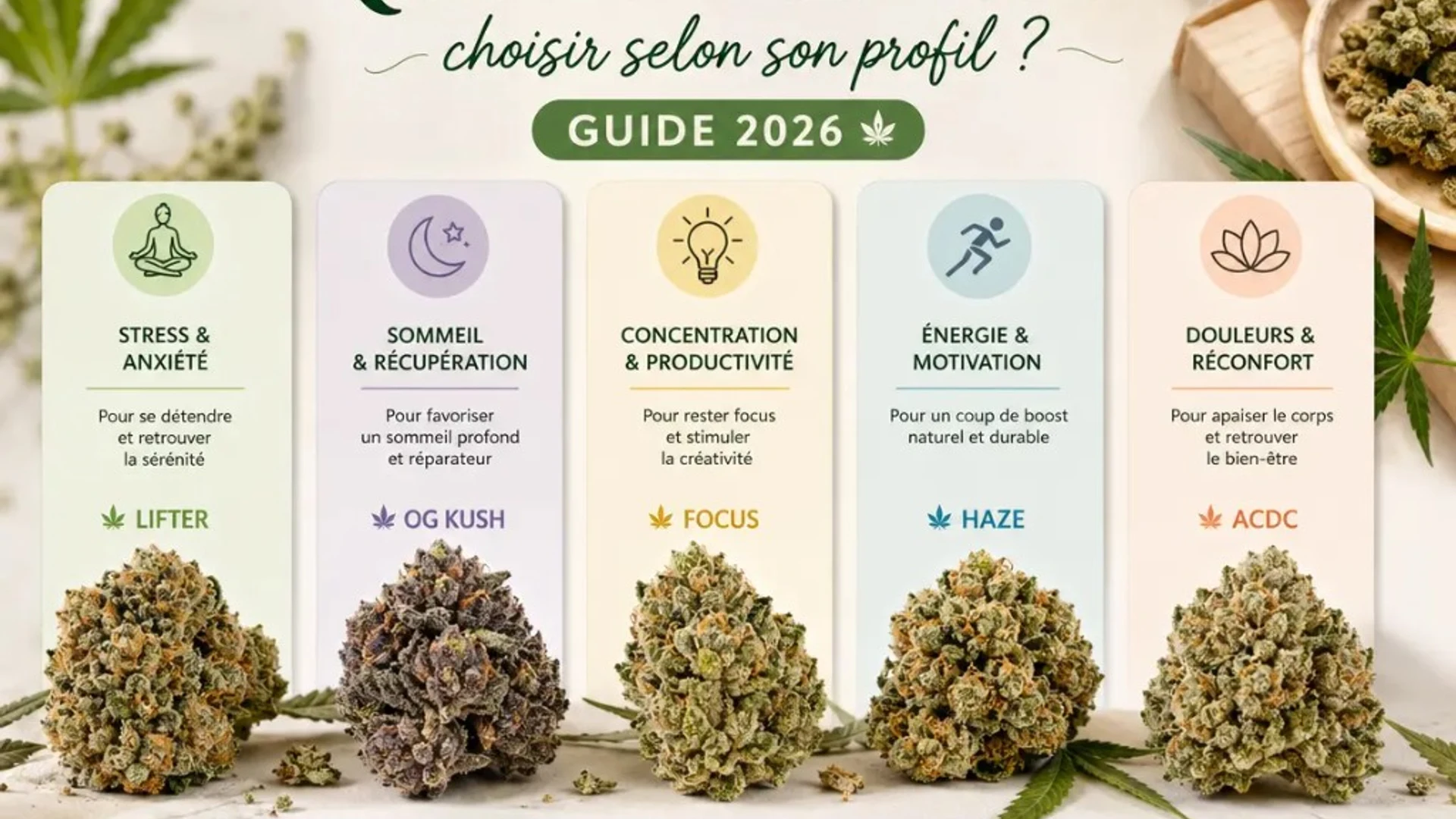 Quelle fleur CBD choisir selon son profil ? Guide 2026